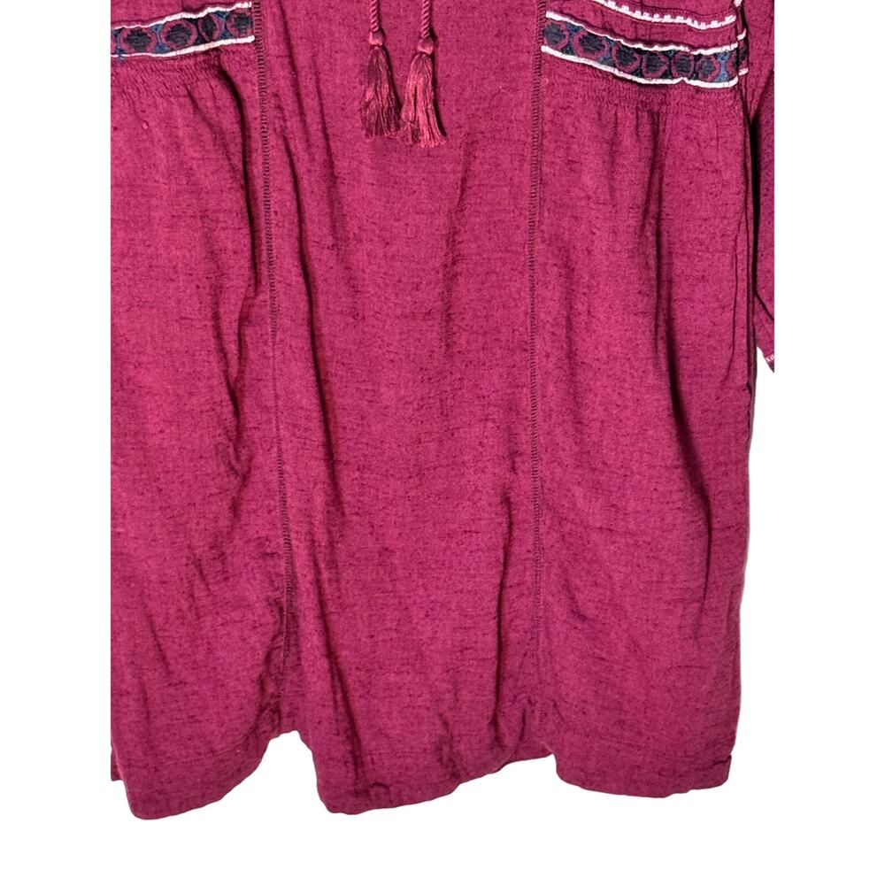 Free People OB847319 All My Life Embroidered Smocked Dress Size Med - Picture 6 of 8